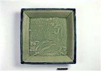 Square carved plate with naked lady Collection Image, Figure 1, Total 2 Figures